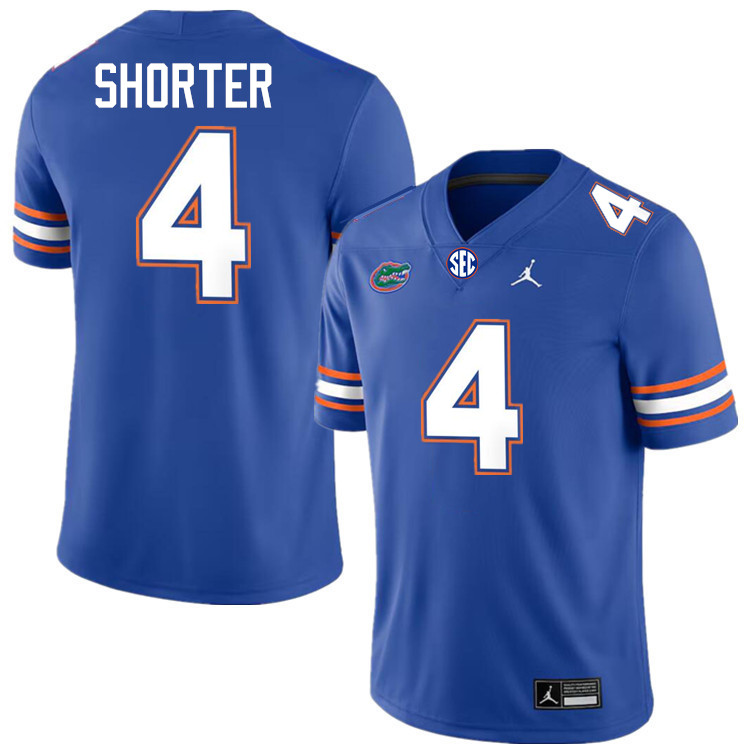 Justin Shorter Florida Jersey,Florida Gators #4 Justin Shorter Jersey Youth Uniforms-Royal